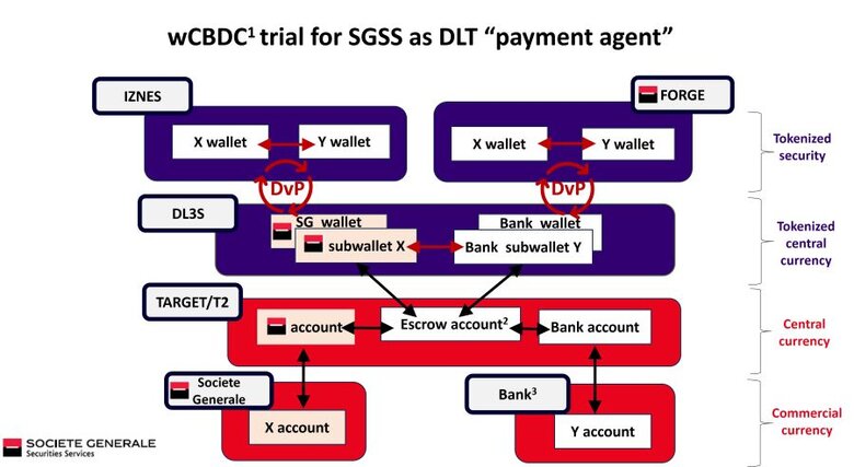 wCBDC experiment diagram with BdF